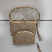 کیف آرایش سه تکه ای  ژلاتینی طلقی لمه ای