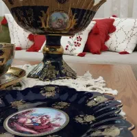 دکوری و ظروف سورمه ای میوه خوری وسینی فقط هردو۲۵۰۰