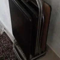 میز وسط با ۴ تا عسلی پایه استیل