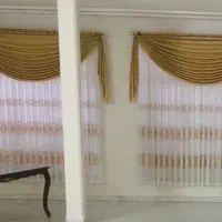 پرده حریر همراه با والان