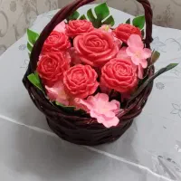سبد گل شمعی