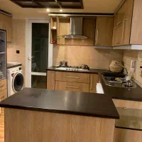 کابینت با هود و گاز رومیزی  اخوان با سینک ظرفشویی