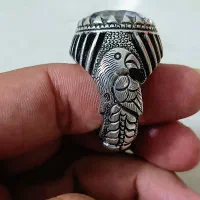 انگشتر نقره موزونایت استاد حسین چزگی