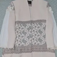 مانتو و لباس مجلسی عروس و عقد کار شده نو