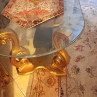 میز جلو مبلی ورق طلا شیک خراطی زیبا