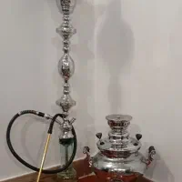 سماور برنزی و قلیان