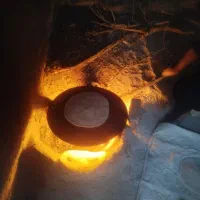 پخت نان ساجی آتشی