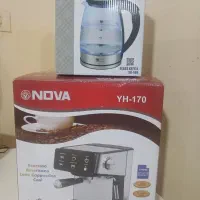 دستگاه اسپرسو و کتری برقی شیشه ایی
