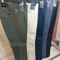 شلوار کتان فاق بلند کشی