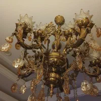 لوستر برنز ۵ شاخه و ۱۰ شعله اصل