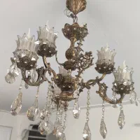 لوستر برنجی ۳ شاخه ۶ شعله