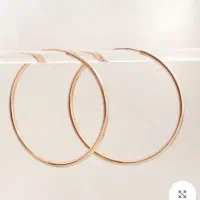 گوشواره حلقه ای متوسط برند ژوپینگ مشابه با طلا