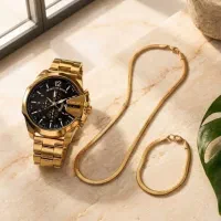 ست ساعت دستبند و گردنبند Boss/ لوکس، کیفیت بالا