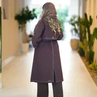 ترنچ کت لینن بلند