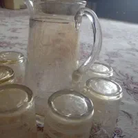 پارچ ولیوان زرنگار امریکایی قدیمی وشیرخوری قدیمی