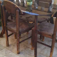 میز وصندلی تمام چوب