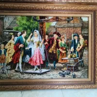 تابلو فرش دستبافت طرح فرانسوی مهریه /نقد و اقساط