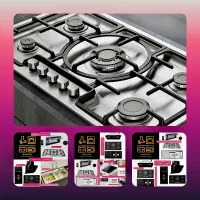 پک انتخابی گاز توکار رومیزی سینک هود اخوان XK8752