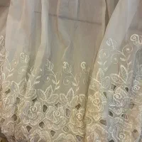 پرده حریر طرح دار و ساده