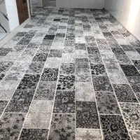 فرش باغ بهشت طوسی موکت مدرن ۵۴۹۸