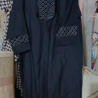 مانتو جلو بسته مجلسی پارچه ای