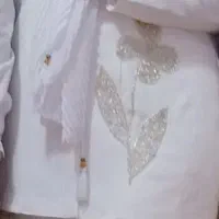 کت شلوار سنگدوزی و تاپ سفید