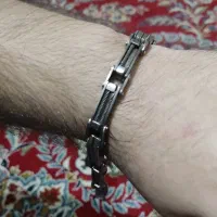دستبند استیل نقره ای