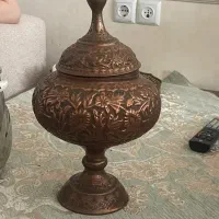 ظرف پابه دار بزرگ منده کاری اصل اصفهان