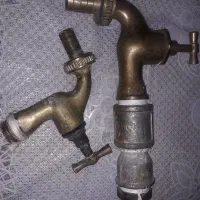 دوعد شیر بزرگ و کوچک برنجی قدیمی