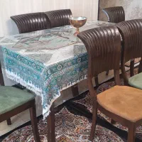 مبل 7 نفره به همراه میز غذا خوری 6 نفره