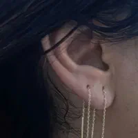 گوشواره طلا بخیه ای