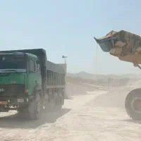 حمل شن و ماسه با کمپرسی ده چرخ