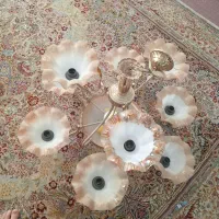 لوستر قدیمی زیبا برنجی و بلور