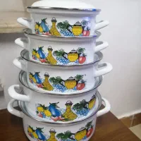 سرویس قابلمه ۱۰ پارچه چدن لعاب.