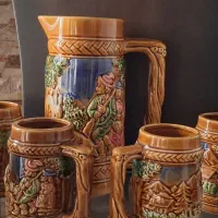 پارچ و لیوان عتیقه بالای ۶۰ سال