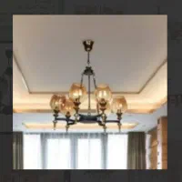 لوستر شش شعله|لوستر و چراغ آویز|تبریز, |دیوار