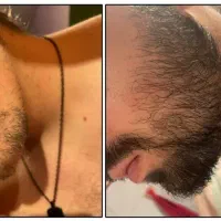 شیربه یالشه مرد به ریشش
