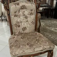 مبل استیل ۹ نفره به همراه غذاخوری ۸نفره منبت ملایر