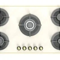 اجاق گاز صفحه ای  آکبند رنگ کرم مدل G564 پنج شعله