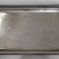 سینی برنجی نقشدار پایه دار قدیمی