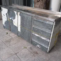 کابینت  تمام سینکو صفحه روش استیل محکم قدیمی