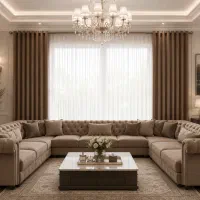 پرده مدرن و لوکس مینیمال و پانچ