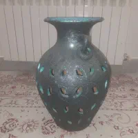 گلدان سفالی کار شده