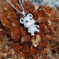 گردنی نقره وارداتی آبکاری طلا سفید