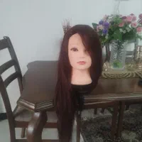 فروش سر مانکن با موی پر حجم شرابی