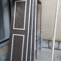 درب چوبی  با کوم اهنی