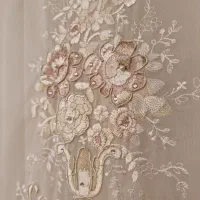 پرده فلت گلدوزی دانتل برجسته