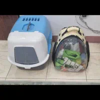 کوله ی گربه و ظرف خاک گربه
