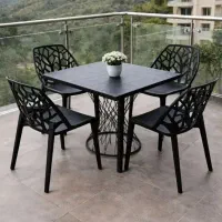 میز و صندلی پلی اتیلن مدل برگی