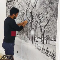 نصب نصاب کاغذدیواری پوستر سه بعدی